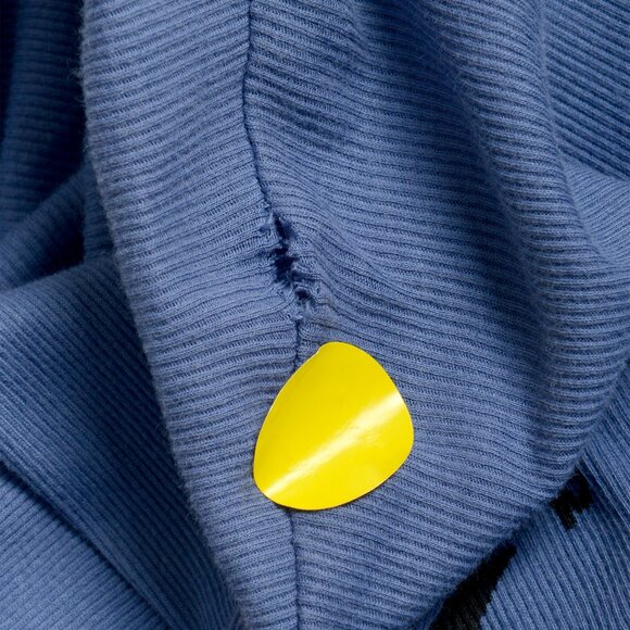 John Galliano Men's Blue Ribbed Short Sleeve T-Shirt US M IT 50 - Picture 5 of 7